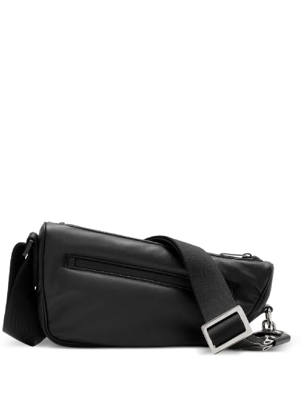 Women's Asymmetric Leather Crossbody Bag in Black | Size UNI | 8078402 Color A1189