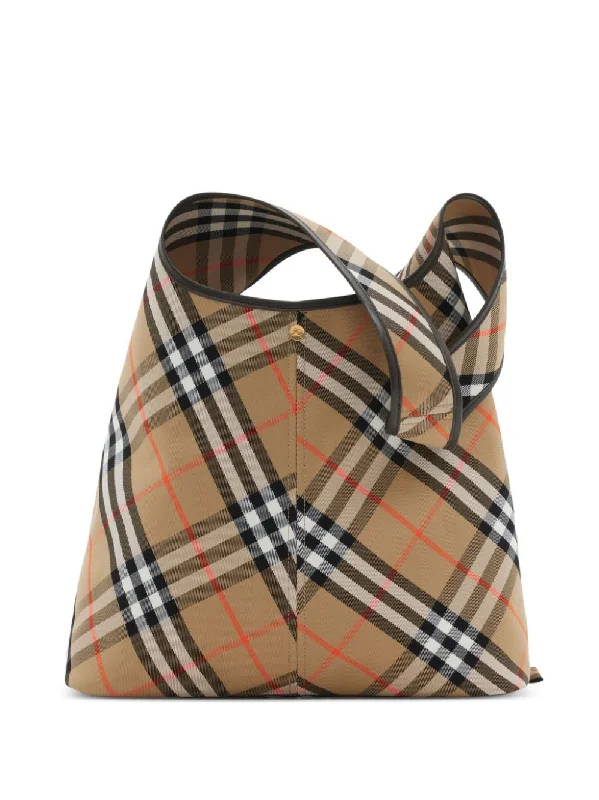 Women's Beige Vintage Check Tote in Sand | Size UNI | 8094145 Color B9368