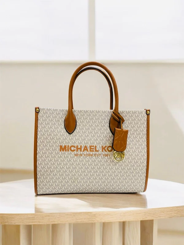 Michael Kors Women Bag – Premium Quality with Full Embossing (Beige+Brown)