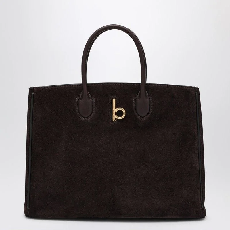 Women's Rocking Horse Medium Brown Suede Tote | 8094491158524