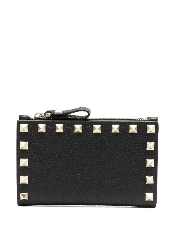 Women's Rockstud Coin Purse/card Case in Nero | 5W2P0605VSH