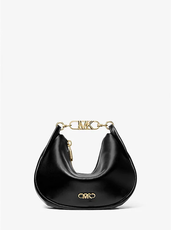 Michael Kors Kendall Small Leather Shoulder Bag-Black