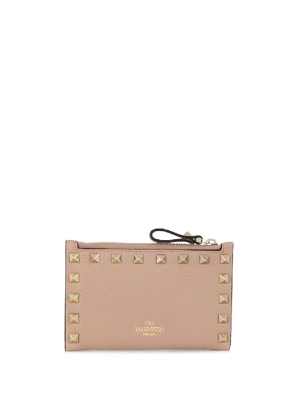 Women's Rockstud Coin Purse/card Case in Poudre | 5W2P0605VSH