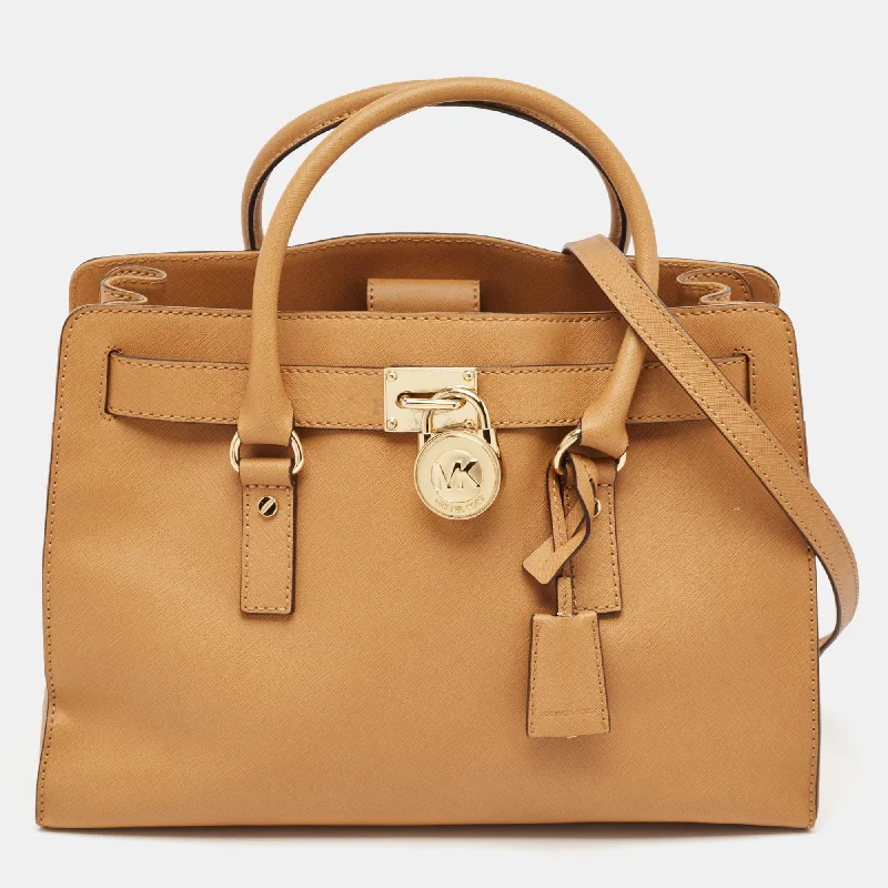 Tan Leather East/West Hamilton Tote