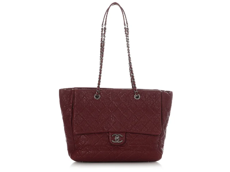 Chanel Vintage Duo Burgundy Tote