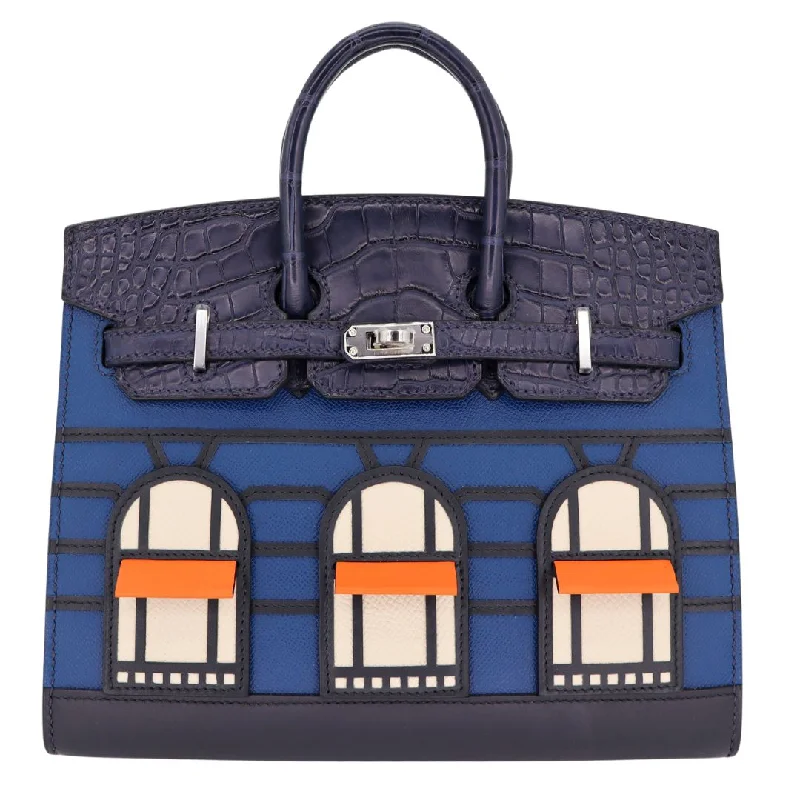 Hermès 20cm Birkin Sellier Faubourg House Night Palladium Hardware