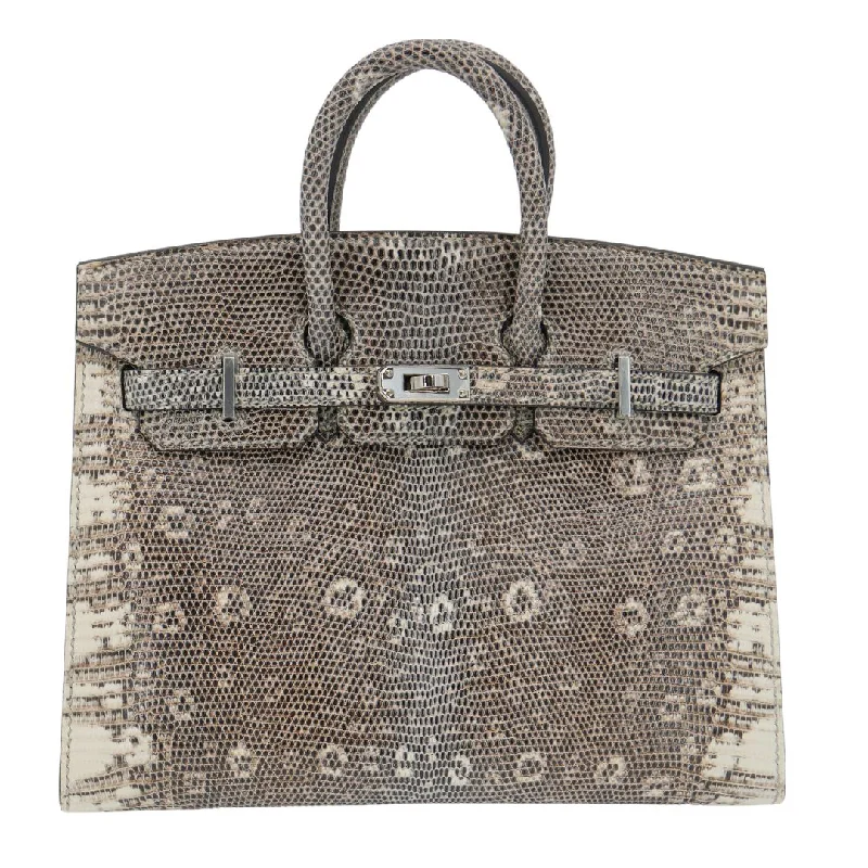 Hermès 20cm Birkin Sellier Ombre Lizard Palladium Hardware