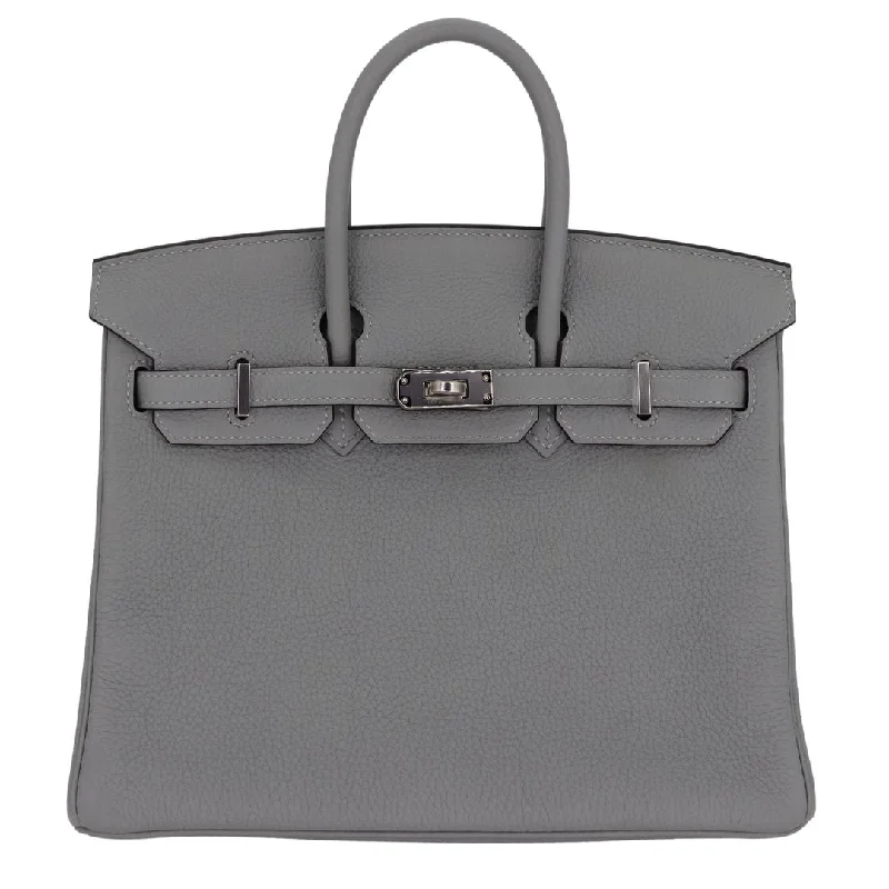 Hermès 25cm Birkin Bleu Lin Togo Leather Palladium Hardware