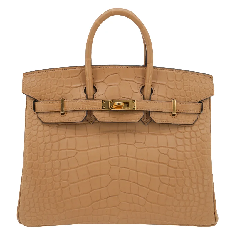 Hermès 25cm Birkin Chai Matte Alligator Gold Hardware