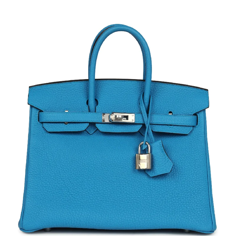 Hermes Birkin 25 Bleu Zanzibar Togo Palladium Hardware