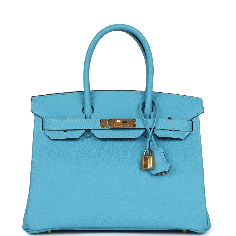 Hermes Birkin 30 Bleu du Nord Epsom Gold Hardware