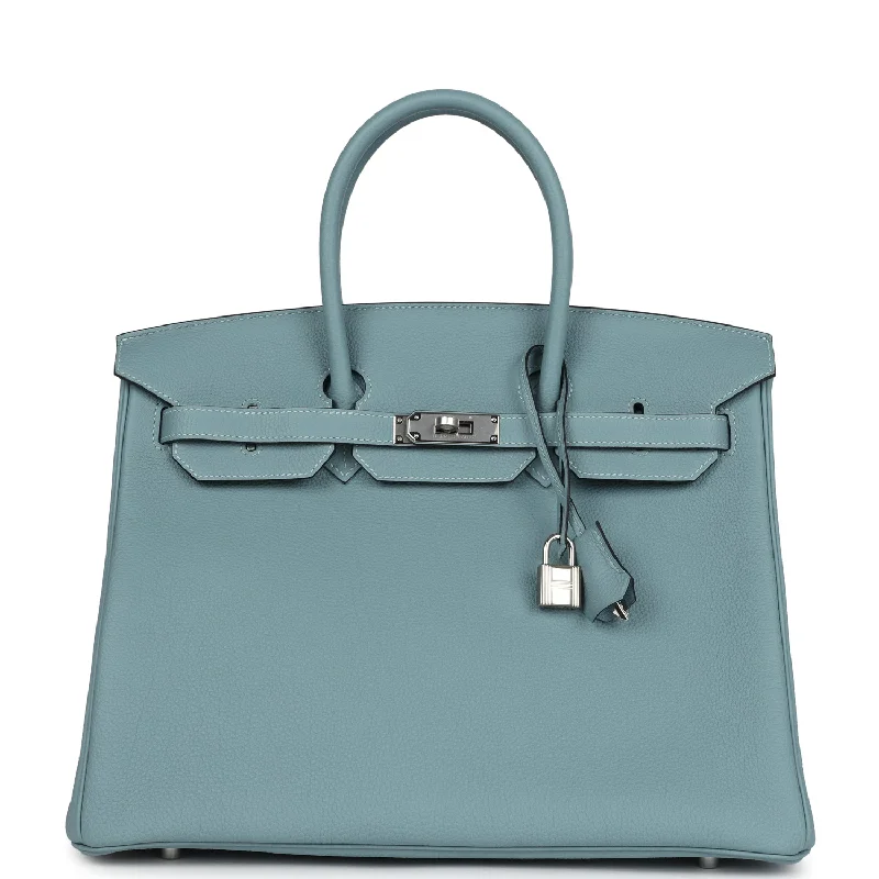 Hermes Birkin 35 Ciel Togo Palladium Hardware