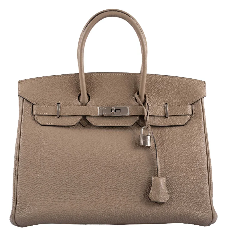 Hermès Birkin 35 Gris Tourterelle Togo with Palladium Hardware - 2009, M Square