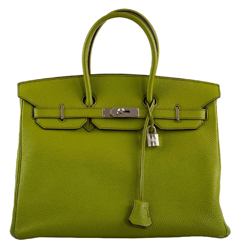 Hermès Birkin 35 Vert Anis Togo with Palladium Hardware - 2006, J Square