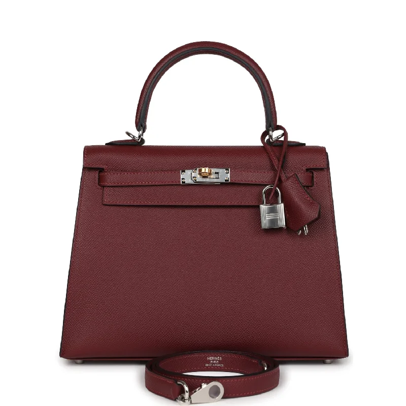 Hermes Kelly Sellier 25 Rouge H Epsom Electrum Hardware