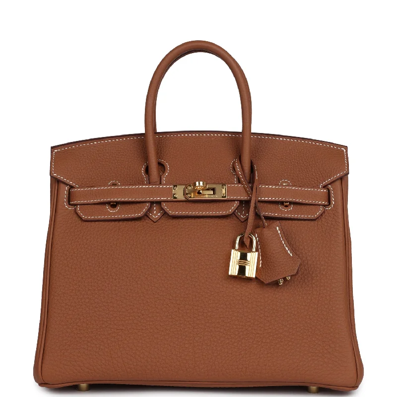 Pre-owned Hermes Birkin 25 Gold Togo Gold Hardware