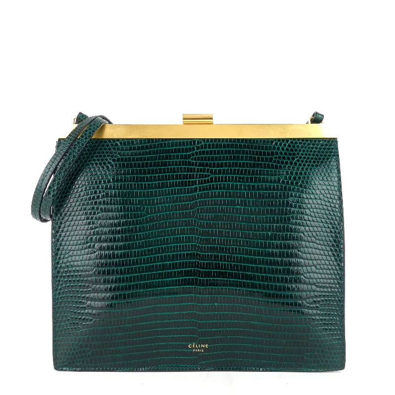 Mini Clasp Lizard Skin Clutch Bag