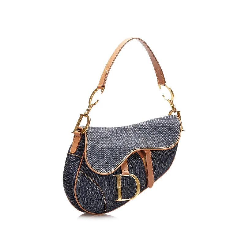 Dior Denim Saddle Bag (35483)